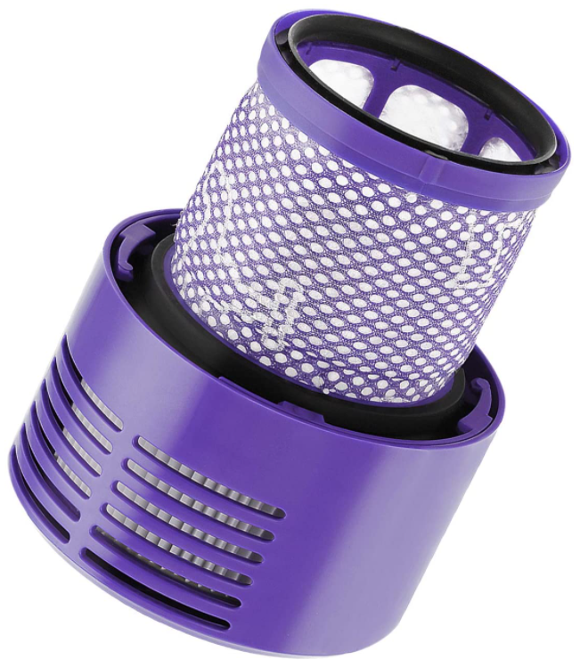סט סוללה ופילטר אחורי לשואב אבק Dyson V10